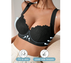 48-timmars kampanj – Avlastande BH med breda axelband – lyfter, formar och sitter bekvämt (svart)