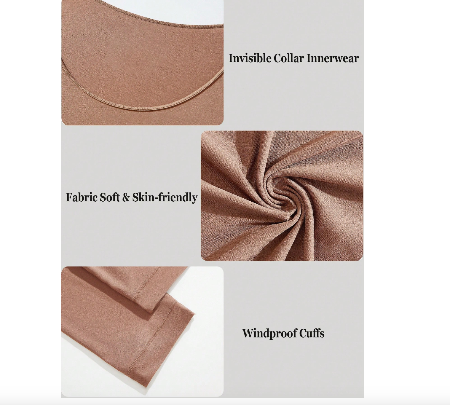 Soft Touch Långärmad Topp (Brun)