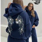 Angel Rhinestones Hoodie