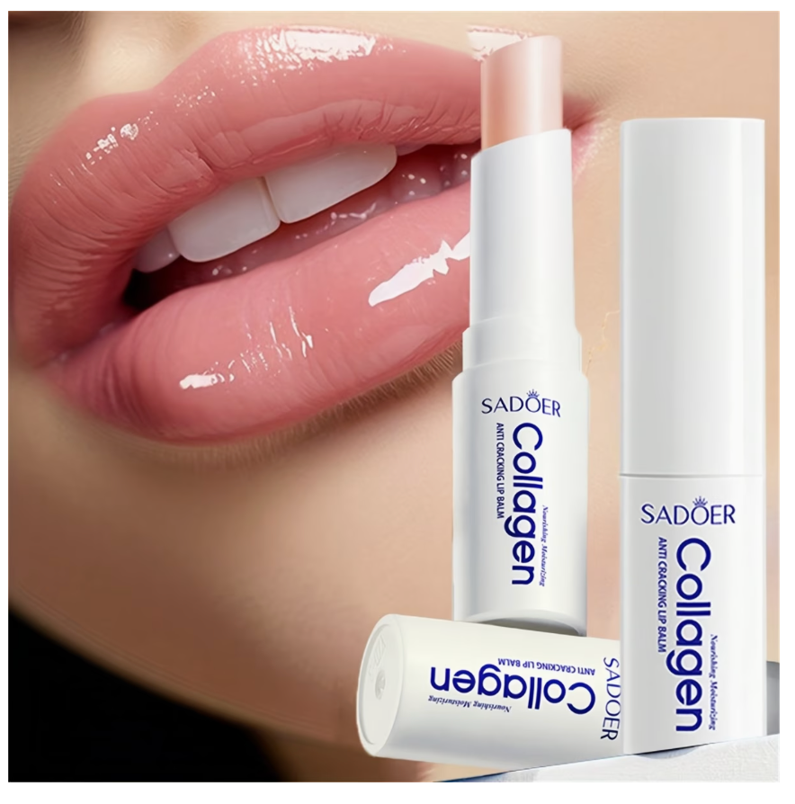 Läppbalsam berikat med kollagen.