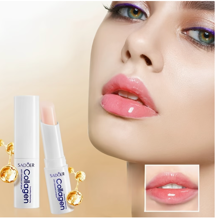 Läppbalsam berikat med kollagen.